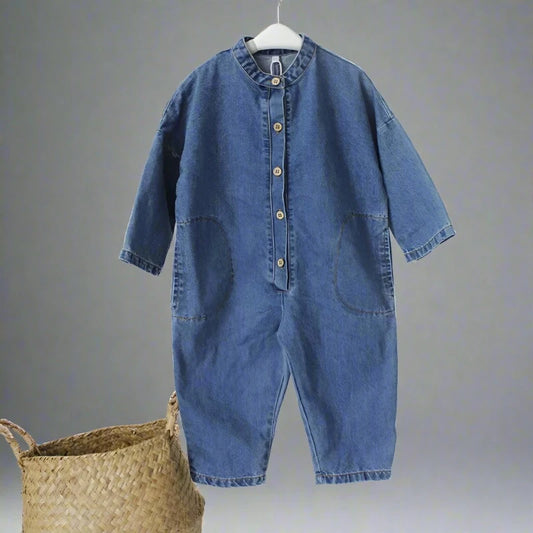 Lala Loose Denim Overalls/Jumpsuit