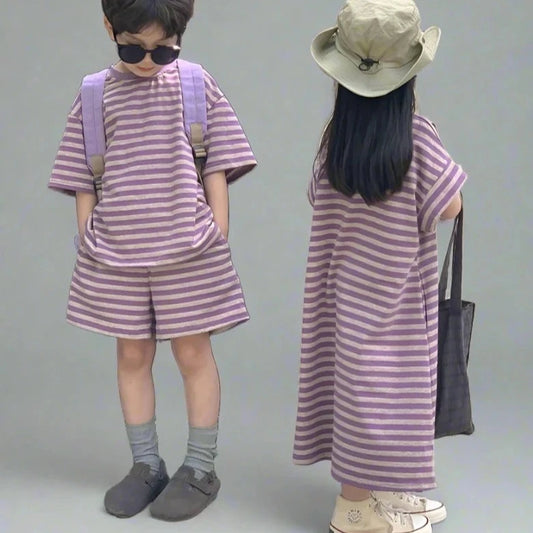 Purple Striped Sibling Set