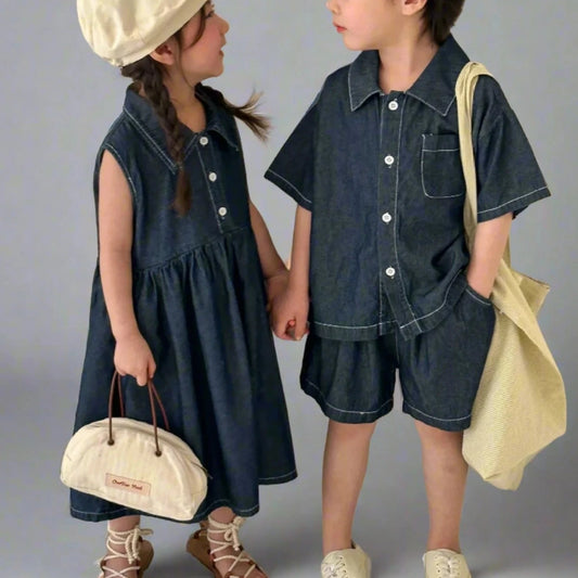 Denim Sibling Set