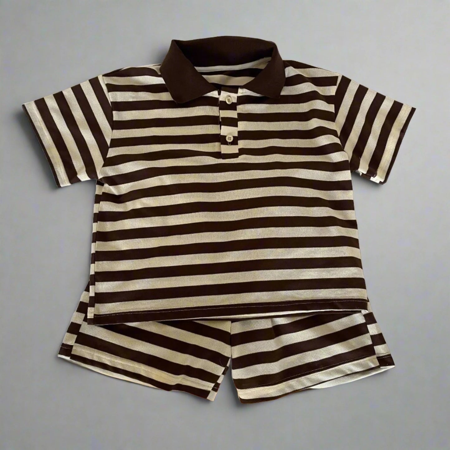 Brown And White Stripy Sibling Set