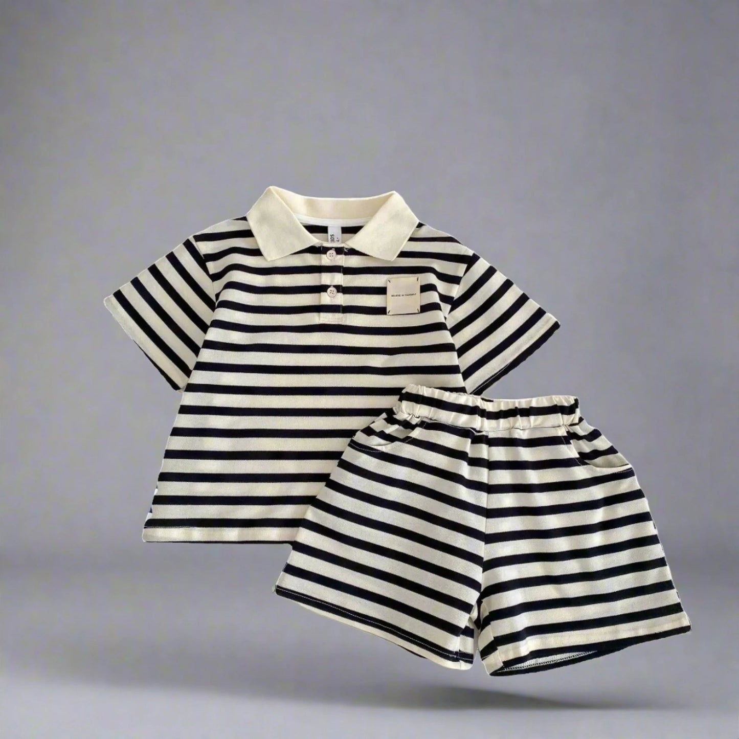 Black And White Stripe Sibling Set