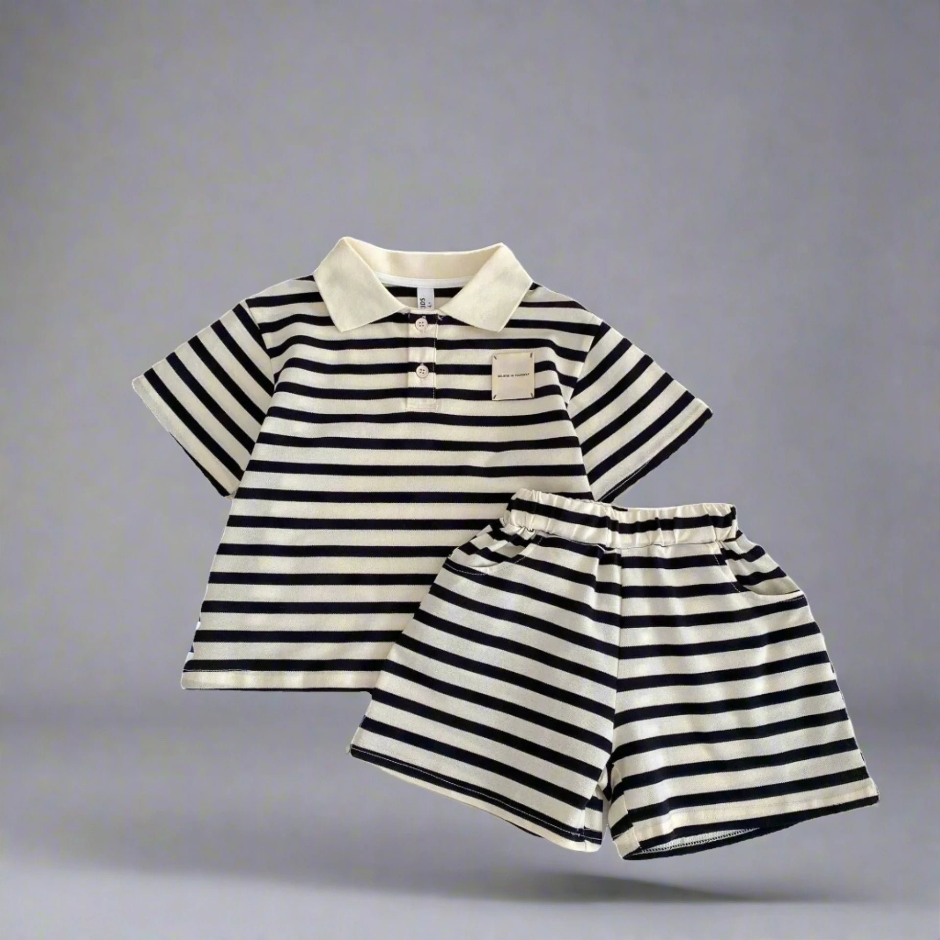 Black And White Stripe Sibling Set